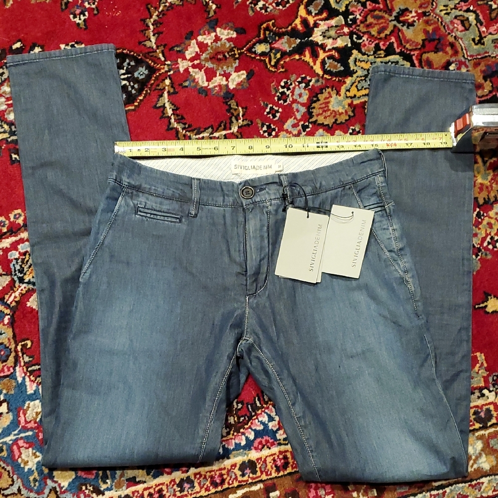 Siviglia Men's Slim Straight Blue Jeans